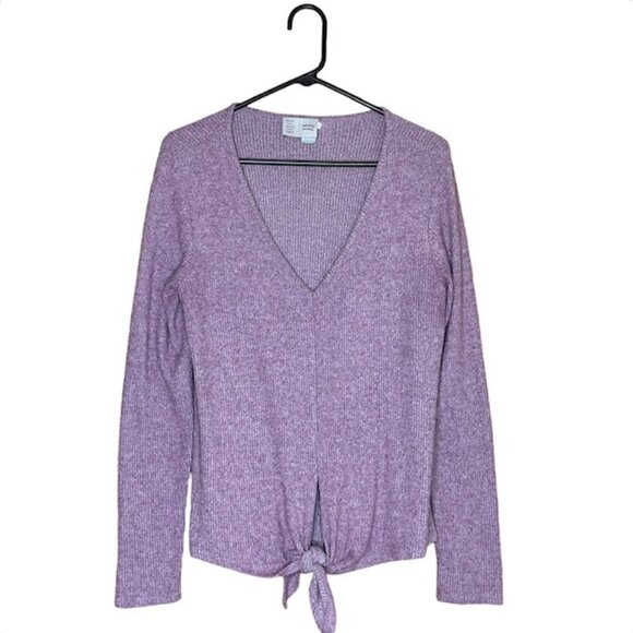 ANTHROPOLOGIE SATURDAY SUNDAY Front Tie Ribbed Sweater - Size Medium - Picture 1 of 6